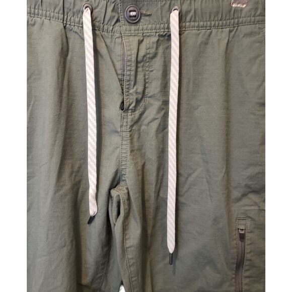 Vuori Womens Ripstop Pants in Army Green Elastic Waist Medium Athleisure - Picture 3 of 13